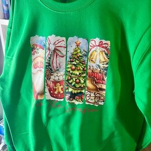 Festive Green Christmas Sweatshirt
